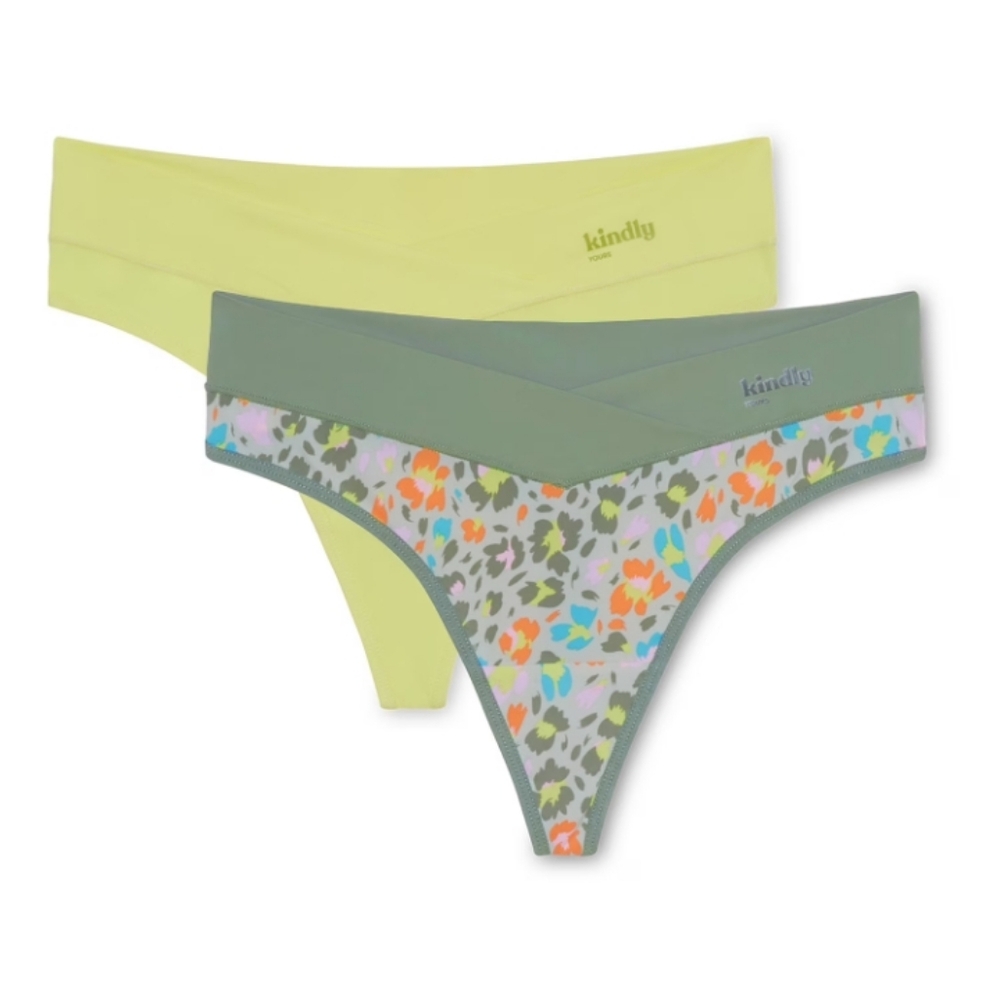 NEW Kindly Yours Lot 2 High Waist Thong Back Underwear Sz 22 XXXL